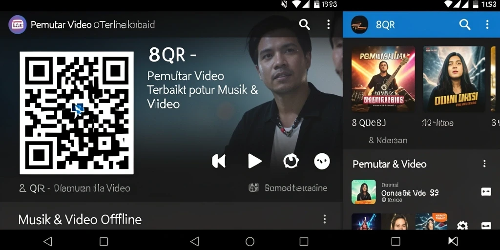 Tampilan antarmuka Pemutar Video Offline 8QR yang user-friendly.
