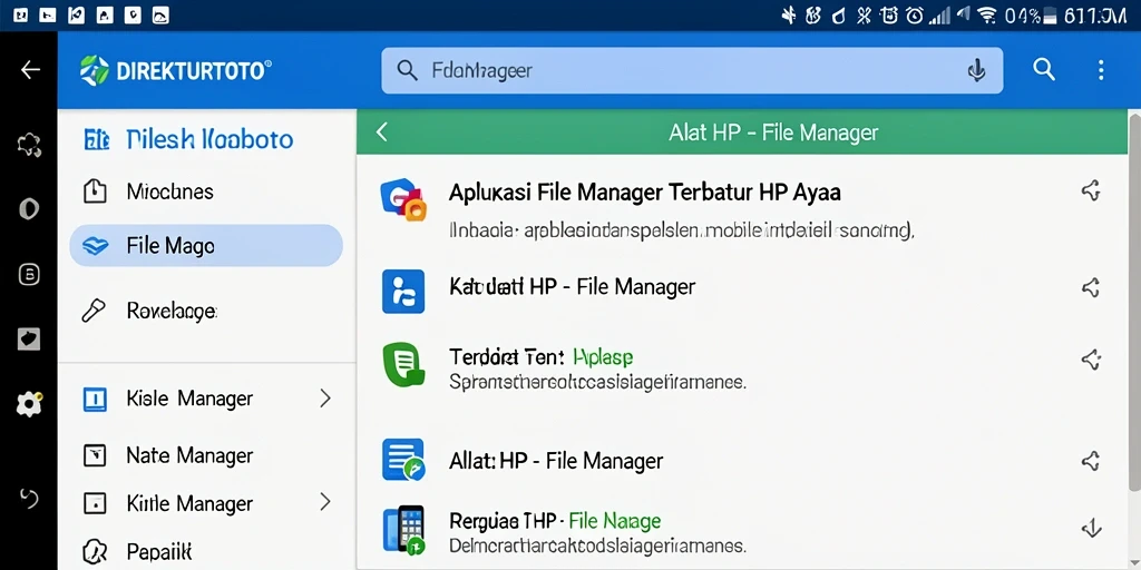 Antarmuka aplikasi DIREKTURTOTO untuk pengelolaan file yang efisien.
