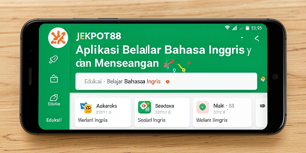 Antarmuka JEKPOT88 untuk belajar Bahasa Inggris yang menarik.