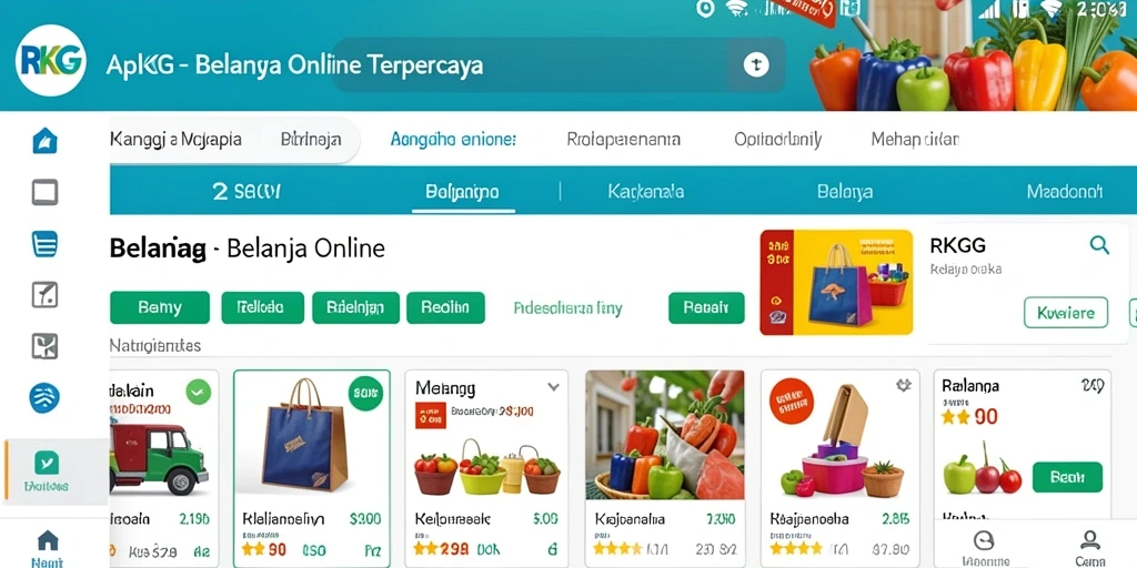 Tampilan antarmuka RKGG yang memudahkan pengguna berbelanja online.
