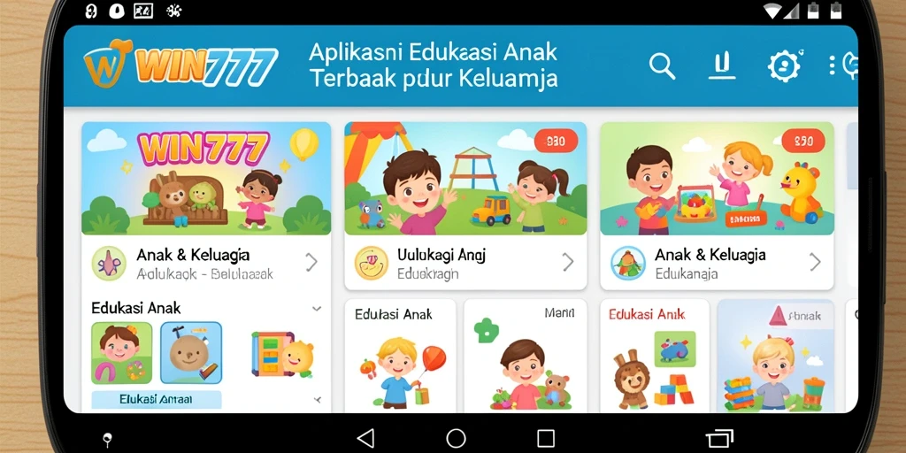 Antarmuka aplikasi WIN777 yang edukatif dan interaktif.