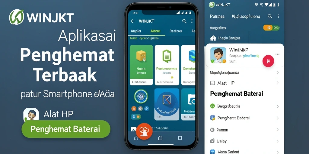 Antarmuka WINJKT yang sederhana dan intuitif untuk penghematan baterai.