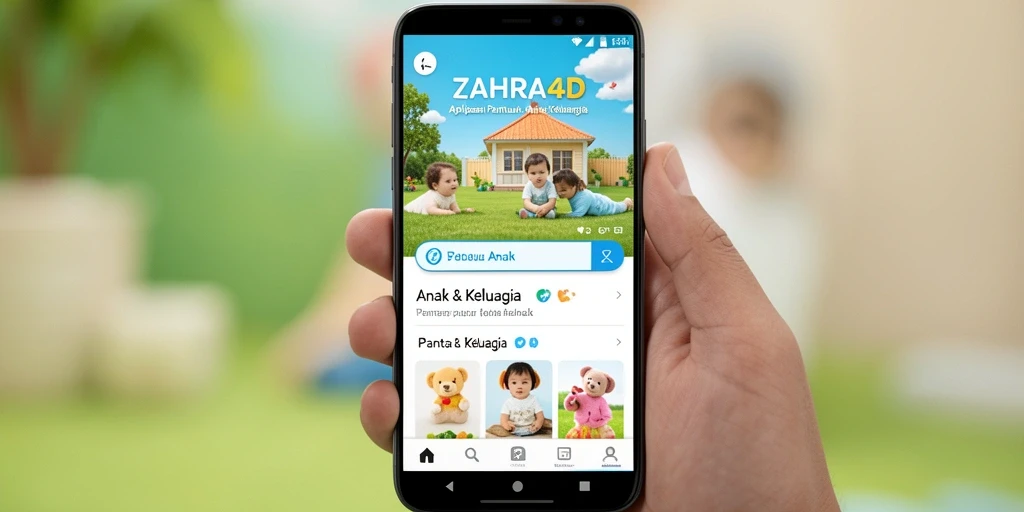 Antarmuka utama aplikasi ZAHRA4D untuk memantau anak.