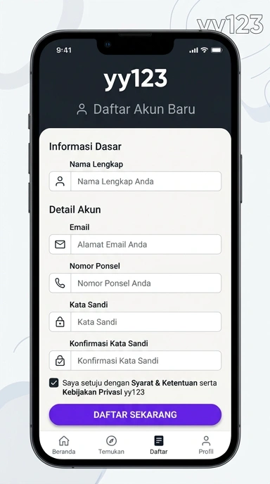 Panduan Mudah Membuat Akun Baru yy123